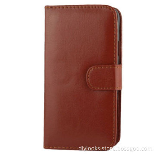 Fine Sheepskin Texture Magnetic Button Horizontal Flip Leather Case for Samsung Galaxy S5 Mini